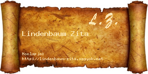 Lindenbaum Zita névjegykártya